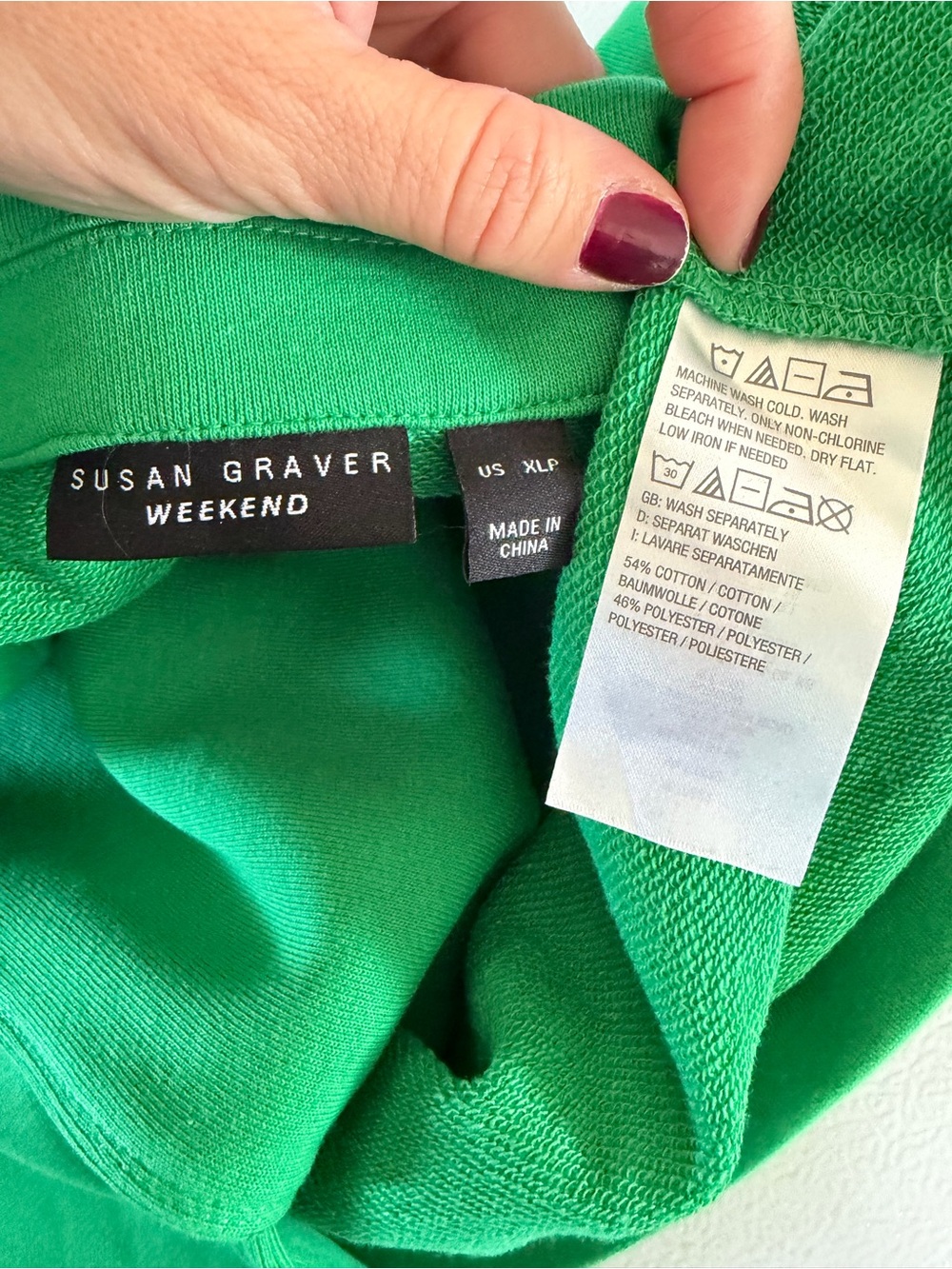 Susan Graver Weekend Kelly Green Knit Blazer Jacket Size XL Statement Piece - Picture 3 of 6